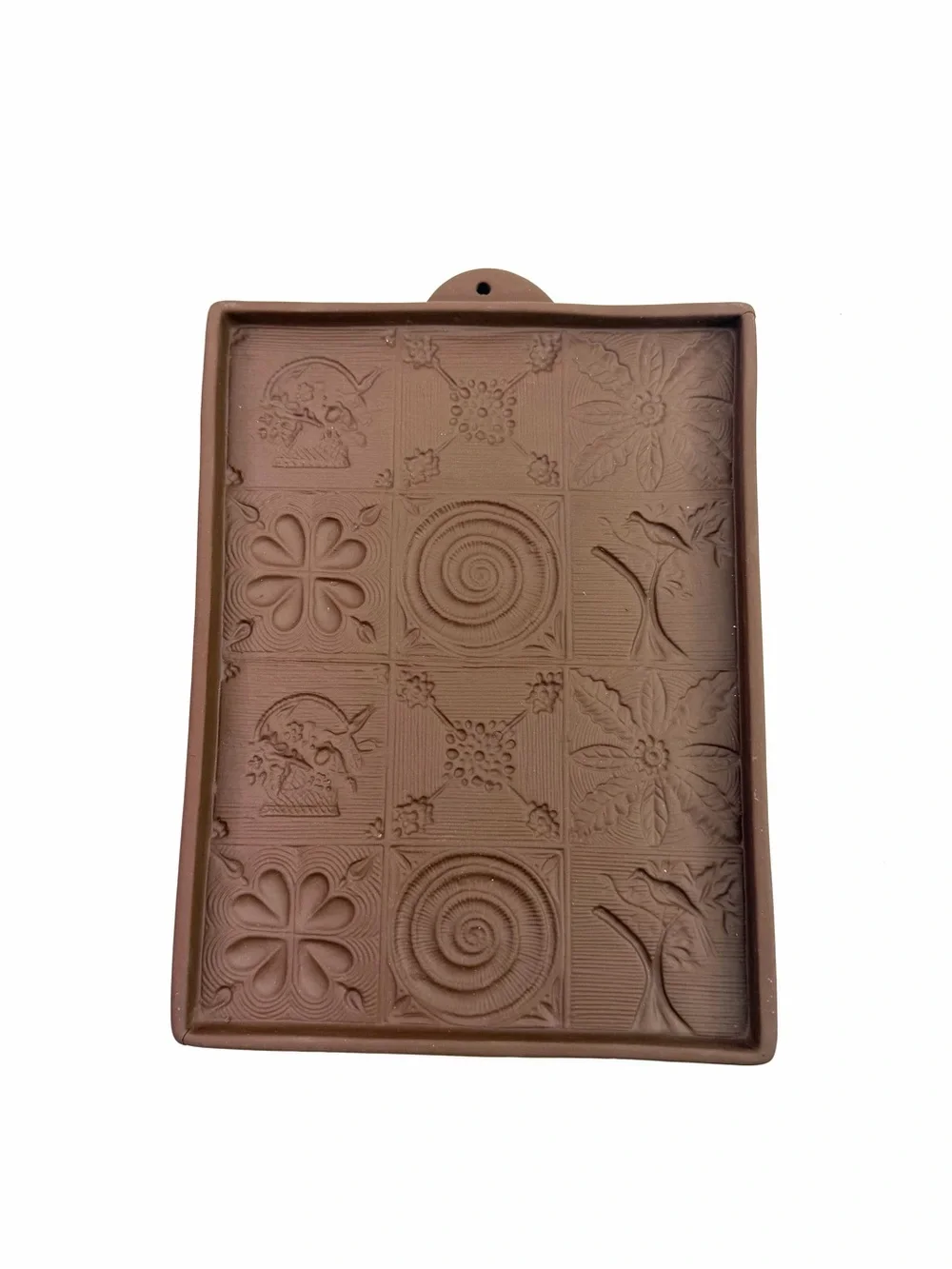 Hartstone USA Brown Vintage Embossed Shortbread Cookie Press Rectangle Mold
